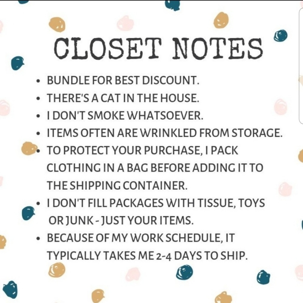 CLOSET NOTES